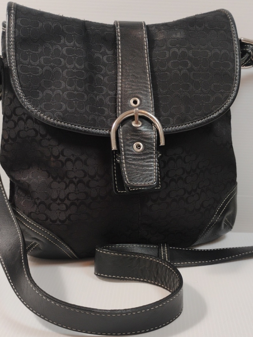 Coach Y2K Vintage Made In USA Soho Flap Bag With Kissing "C's"